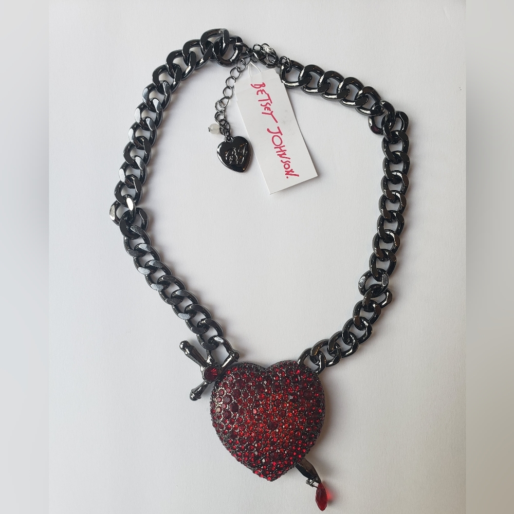 Betsey Johnson wounded heart necklace. Halloween